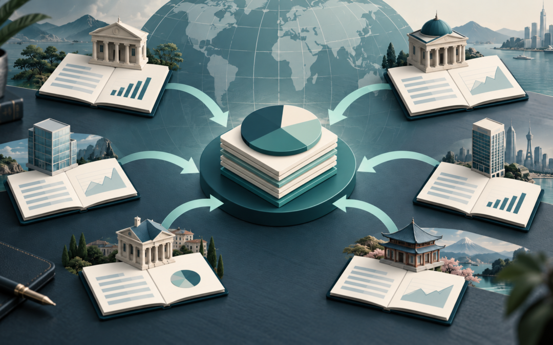 Several foreign financial accounts converging into one aggregate FBAR calculation.